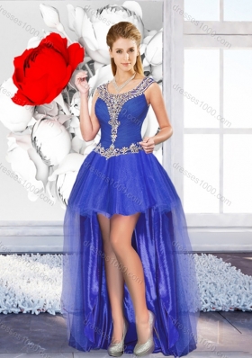 2016 Exclusive High Low Dama Dresses with Beading for Graduation