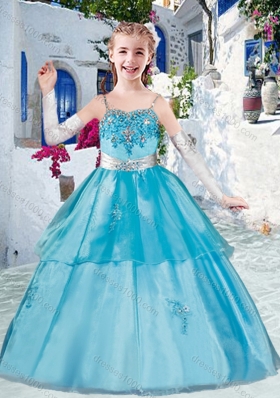 Lovely Spaghetti Straps Mini Quinceanera Dress with Appliques and Beading