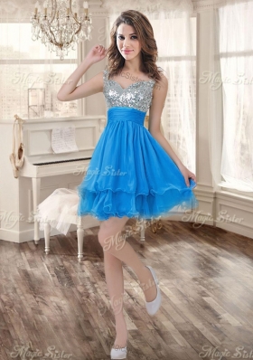 Customized Ball Gown Beaded Sweet 16 Gown and Sequined Short  Dama Dresses Ruffled Mini Quinceanera Dress