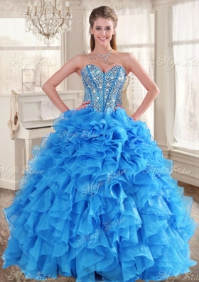 Customized Ball Gown Beaded Sweet 16 Gown and Sequined Short  Dama Dresses Ruffled Mini Quinceanera Dress