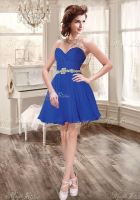 Fashionable Applique Aqua Blue Quinceanera Dress and Short Blue Dama Dresses