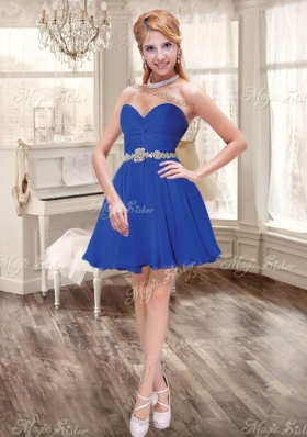 Fashionable Applique Aqua Blue Quinceanera Dress and Short Blue Dama Dresses