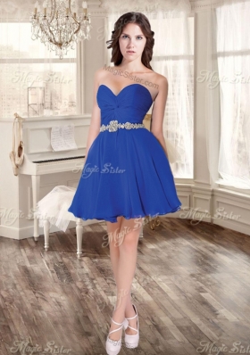 Fashionable Applique Aqua Blue Quinceanera Dress and Short Blue Dama Dresses