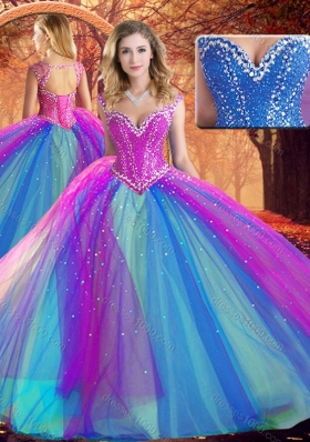 Fashionable V Neck Quinceanera Dresses with Beading