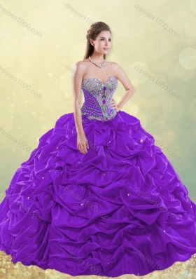 2016 Gorgeous Really Puffy Beaded and Bubble Quinceanera Dress in Taffeta