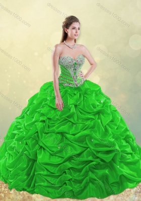 2016 Gorgeous Really Puffy Beaded and Bubble Quinceanera Dress in Taffeta