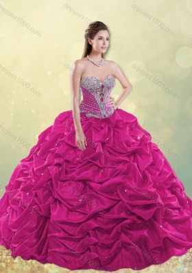 2016 Gorgeous Really Puffy Beaded and Bubble Quinceanera Dress in Taffeta