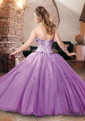 Designer Big Puffy Tulle Beaded Bodice Sweet 16 Dress