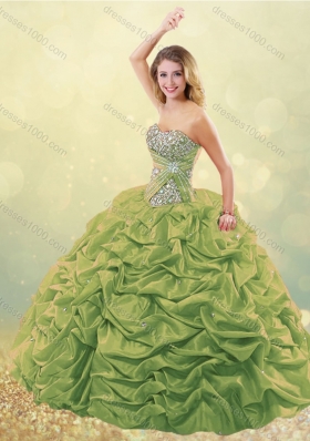 Designer Puffy Skirt Bubble Red Quinceanera Dress in Taffeta