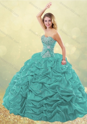 Designer Puffy Skirt Bubble Red Quinceanera Dress in Taffeta