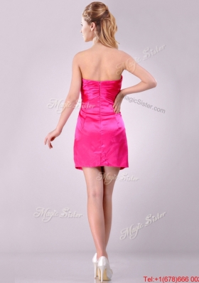 Discount Applique with Beading and Rhinestoned Dama Dress in Hot Pink