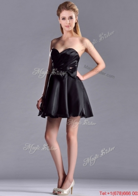 Exquisite Bowknot Organza Short Bridesmaid Dress with Zipper Up