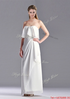 New Arrivals Empire Strapless Ankle Length Mother of Bride Dress in White