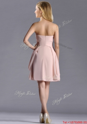 Lovely Sweetheart Chiffon Beaded Prom Dress in Light Pink