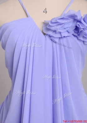 Hot Sale Ruffled Layers and Handcrafted Flower Dama Dress in Lavender