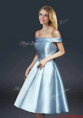 Fall A Line Knee Length Prom Dresses with Ruching