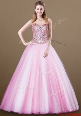 Lovely A Line Sweetheart Beading Detachable Prom Dresses for 2016