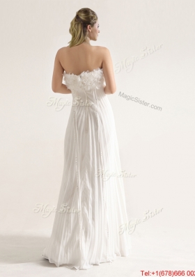 Elegant Empire Strapless Wedding Dresses with Ruffles