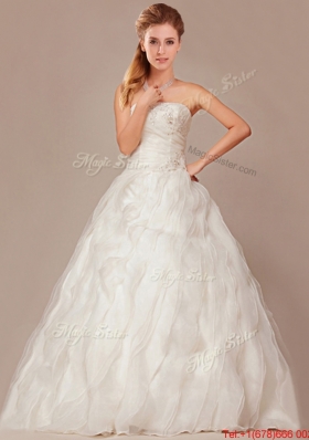 Lovely High Low Wedding Dresses with Hand Crafted and Ruching