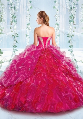 Best Selling Sweetheart Quinceanera Dress with Beaded Bodice and Ruffles