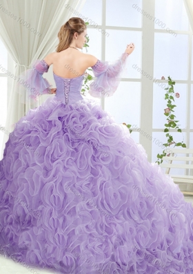 Exquisite Beaded Big Puffy Detachable Quinceanera Dresses with Brush Train