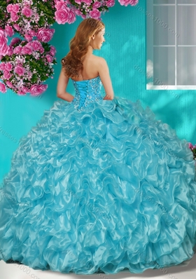 Sophisticated Halter Top Puffy Skirt Quinceanera Dress in Beading and Ruffles