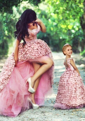 Exquisite High Low Lovely Prom Dress in Special Material and Perfect Applique Little Girl Dress with Straps