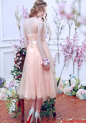 2016 Luxurious One Shoulder Dama Dresses with Bowknot and Hand Made Flowers