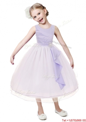 New Arrivals Scoop Tulle Flower Girl Dress with Beading