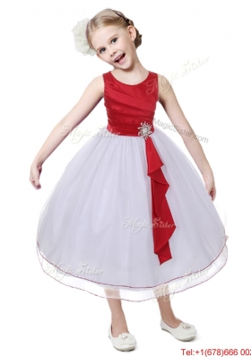 New Arrivals Scoop Tulle Flower Girl Dress with Beading