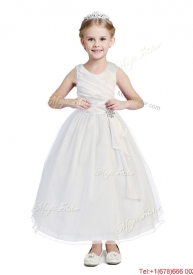 New Arrivals Scoop Tulle Flower Girl Dress with Beading