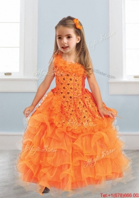 Best Asymmetrical Neckline Mini Quinceanera Dress with Appliques and Ruffled Layers