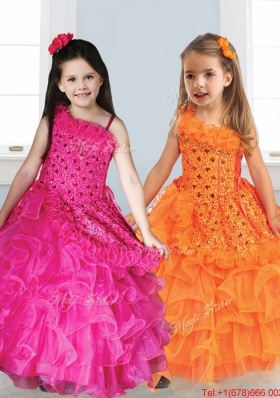 Best Asymmetrical Neckline Mini Quinceanera Dress with Appliques and Ruffled Layers