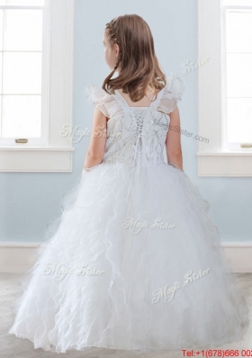 Discount Organza Straps Mini Quinceanera Dress with Sequins and Ruffles