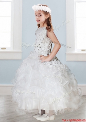 Fashionable Asymmetrical Neckline Mini Quinceanera Dress with Beading and Ruffles