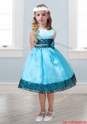 Popular Scoop White Mini Quinceanera Dress with Hand Made Flowers and  Lace