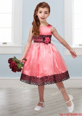 Popular Scoop White Mini Quinceanera Dress with Hand Made Flowers and  Lace