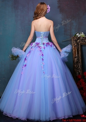 Hot Sale Really Puffy A Line Sweet 16 Dress with Appliques and Bowknot