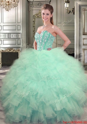 Low Price Visible Boning Beaded Bodice Quinceanera Dress in Watermelon