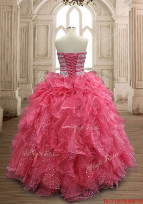 Gorgeous Ruffled Decorated Skirt Quinceanera Dress with Beaded Bodice