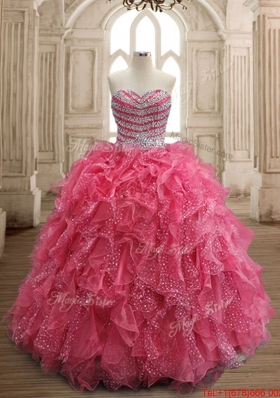 Gorgeous Ruffled Decorated Skirt Quinceanera Dress with Beaded Bodice