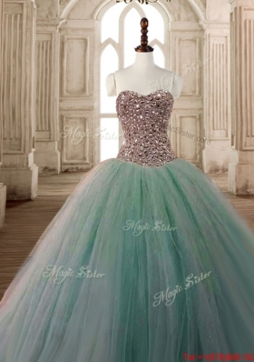 Best Beaded Bodice Apple Green Quinceanera Dress with Sweetheart
