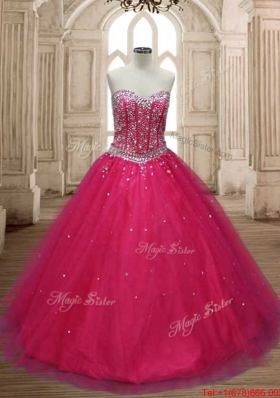 Modest Visible Boning Detachable Quinceanera Dress with Beading