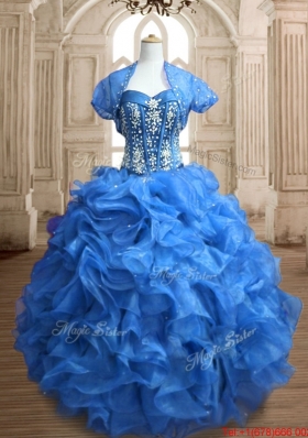 New Style Really Puffy Visible Boning Quinceanera Dress in Organza
