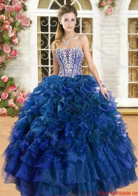 Cheap Organza Burgundy Quinceanera Dress with Beading and Ruffles