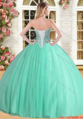 Discount Puffy Skirt Tulle Quinceanera Gown with Beading for 201