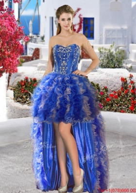 Four for One Applique and Ruffled Detachable Quinceanera Dresses in Organza