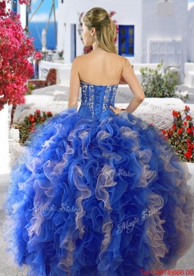 Four for One Applique and Ruffled Detachable Quinceanera Dresses in Organza