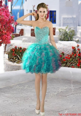 Low Price Organza Beaded Detachable Quinceanera Dresses in Two Tone