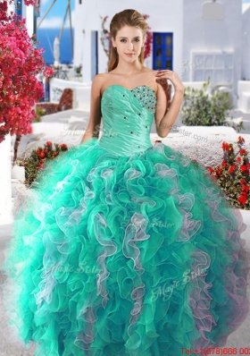 New Big Puffy Detachable Quinceanera Dresses with Beading and Ruffles